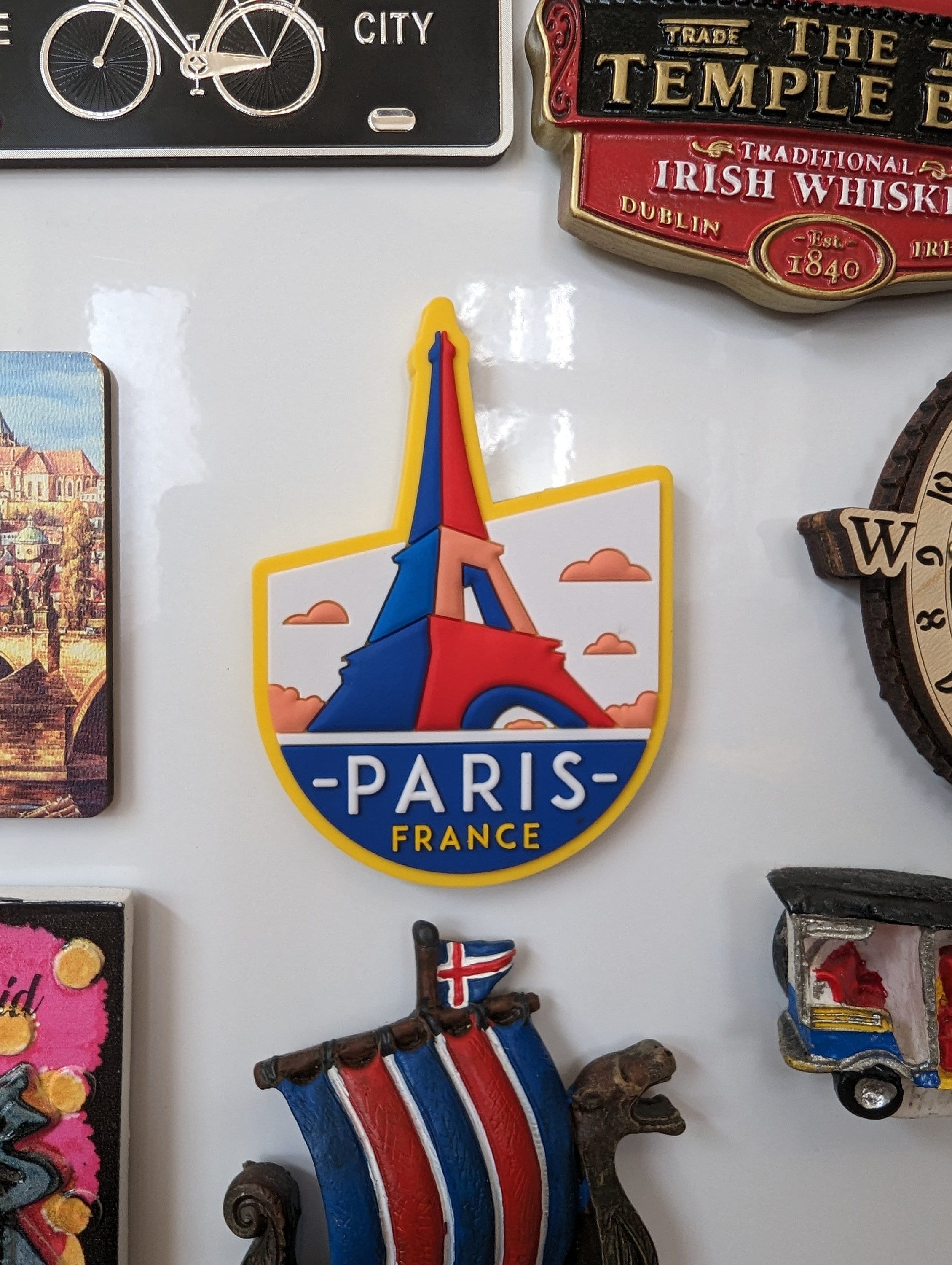Paris France 3D Fridge Magnet Souvenir Gift,Handmade Resin Home & Kitchen Decoration Paris Refrigerator Magnet Collection
