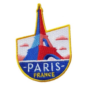 Paris France 3" Patch Embroidered Iron on Sew Travel Badge Souvenir City Flag Country French Eiffel Tower