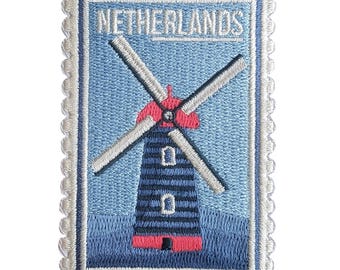 Netherlands 3" Travel Patch Embroidered Iron on Sew on Badge Souvenir Applique Motif City Flag Country