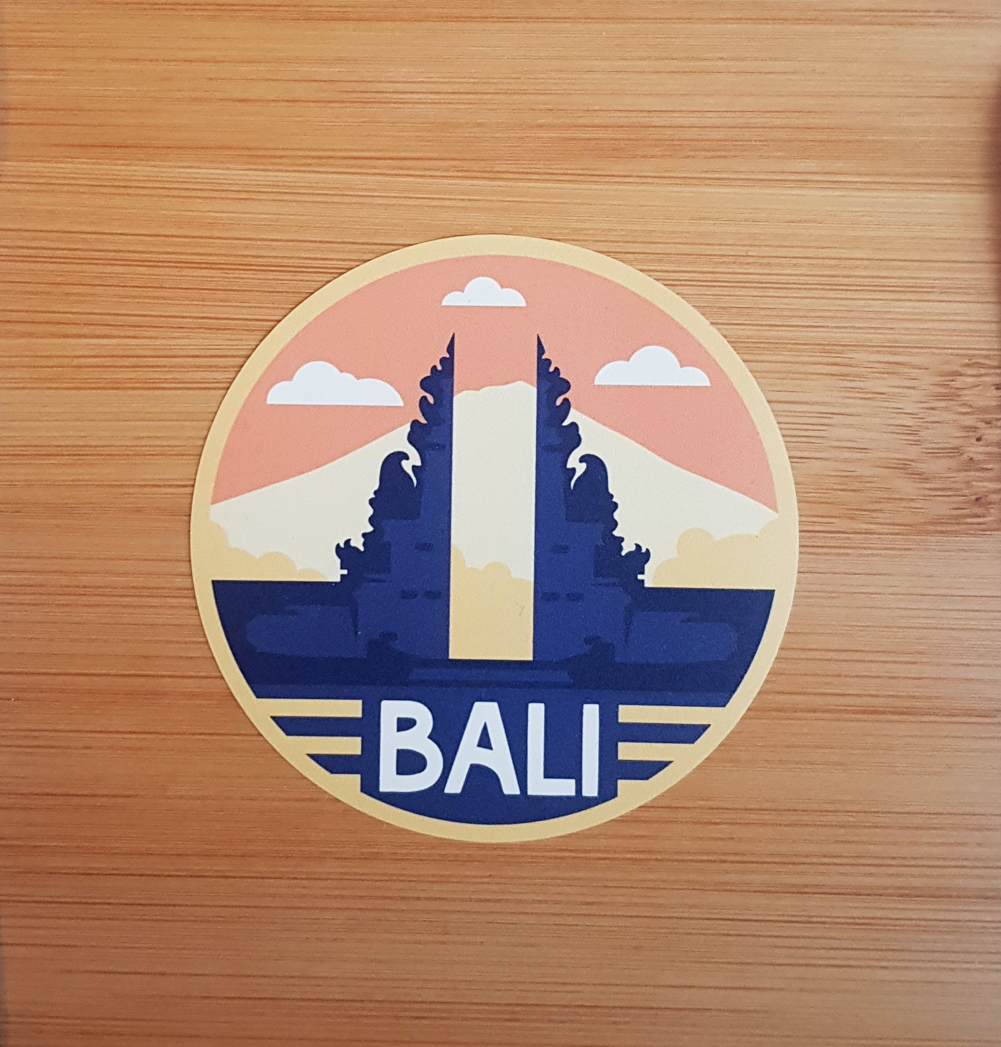 Bali, Indonesia, Vinyl Sticker, Travel Diary, Luggage Decal