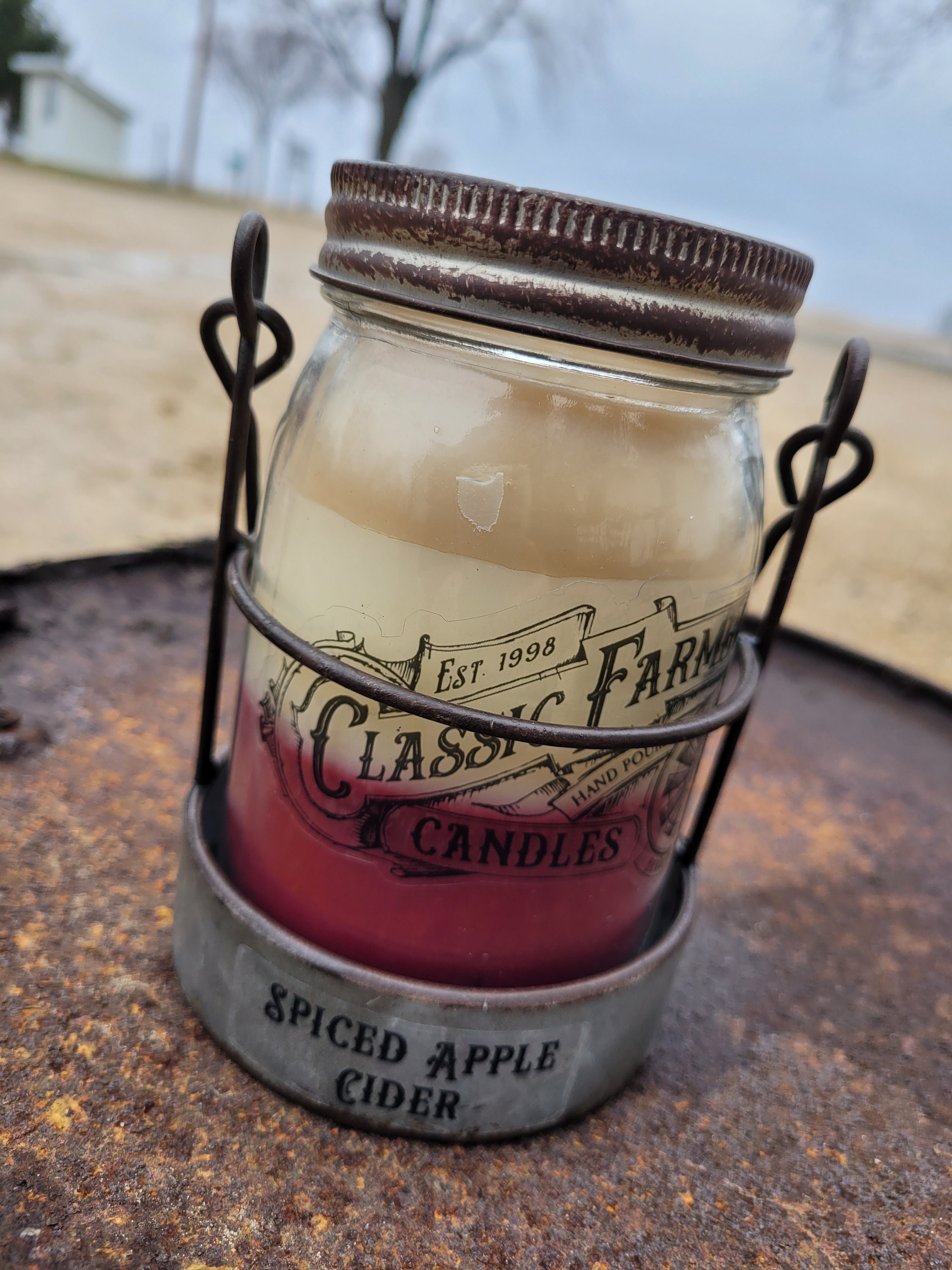 Classic Farmhouse 3 Layer Candle Spiced Apple Cider Etsy