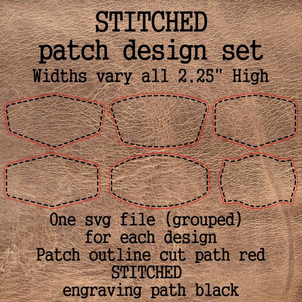 Stitched Hat Patch Design Bundle SVG File Download, Hat Patch Template ...