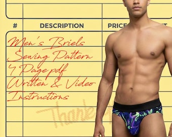 Mens Full Coverage Underwear Sewing Pattern Underwear Sewing Pattern Mens Sewing Pattern Mens PDF Pattern