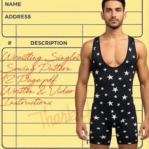 Mens Wrestling Singlet Sewing Pattern | Mens Body Suit Sewing Pattern | Mens Leotard Sewing Pattern