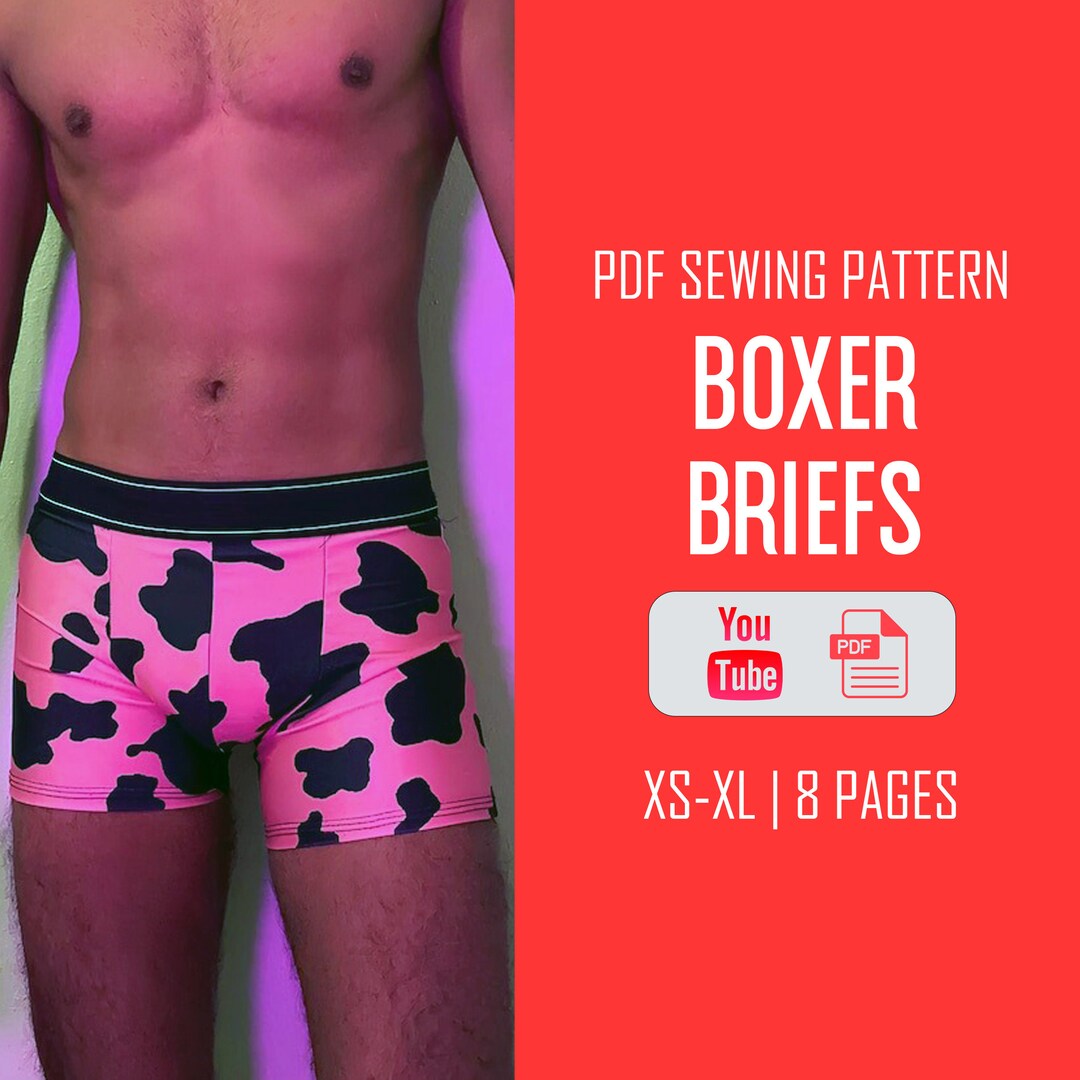 Mens Boxer Briefs Sewing Pattern Underwear Sewing Pattern Mens Sewing