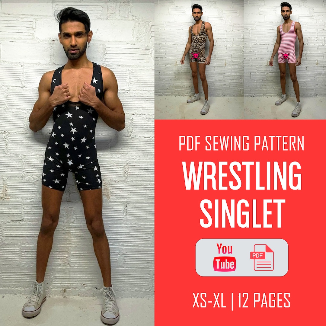 Mens Wrestling Singlet Sewing Pattern Mens Body Suit Sewing Pattern