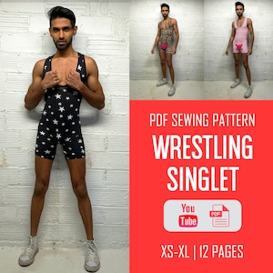 Mens Wrestling Singlet Sewing Pattern | Mens Body Suit Sewing Pattern | Mens Leotard Sewing Pattern