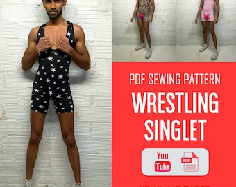 Mens Wrestling Singlet Sewing Pattern | Mens Body Suit Sewing Pattern | Mens Leotard Sewing Pattern