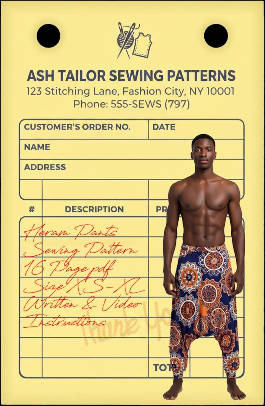 大人用ヘラムパンツのパターン | MCハマーパンツ | 大人用ボヘミアン