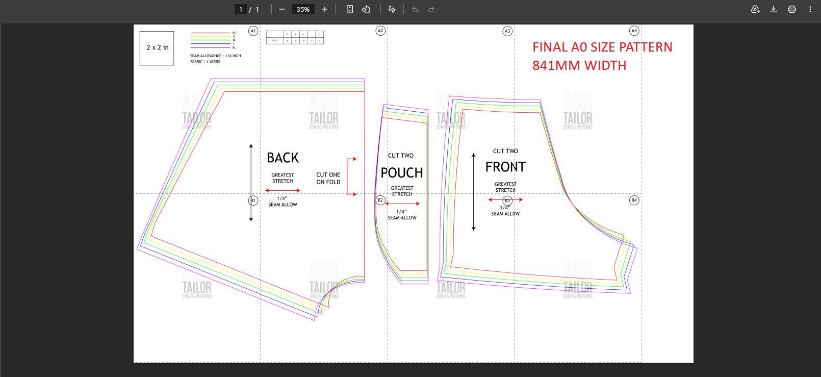Pdf Stitch Tool | Any Size Sewing Pattern to A0 Pattern Converter Tool ...