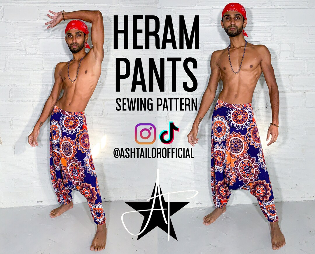 Heram Pants Pattern for Adults MC Hammer Pants Adult - Etsy