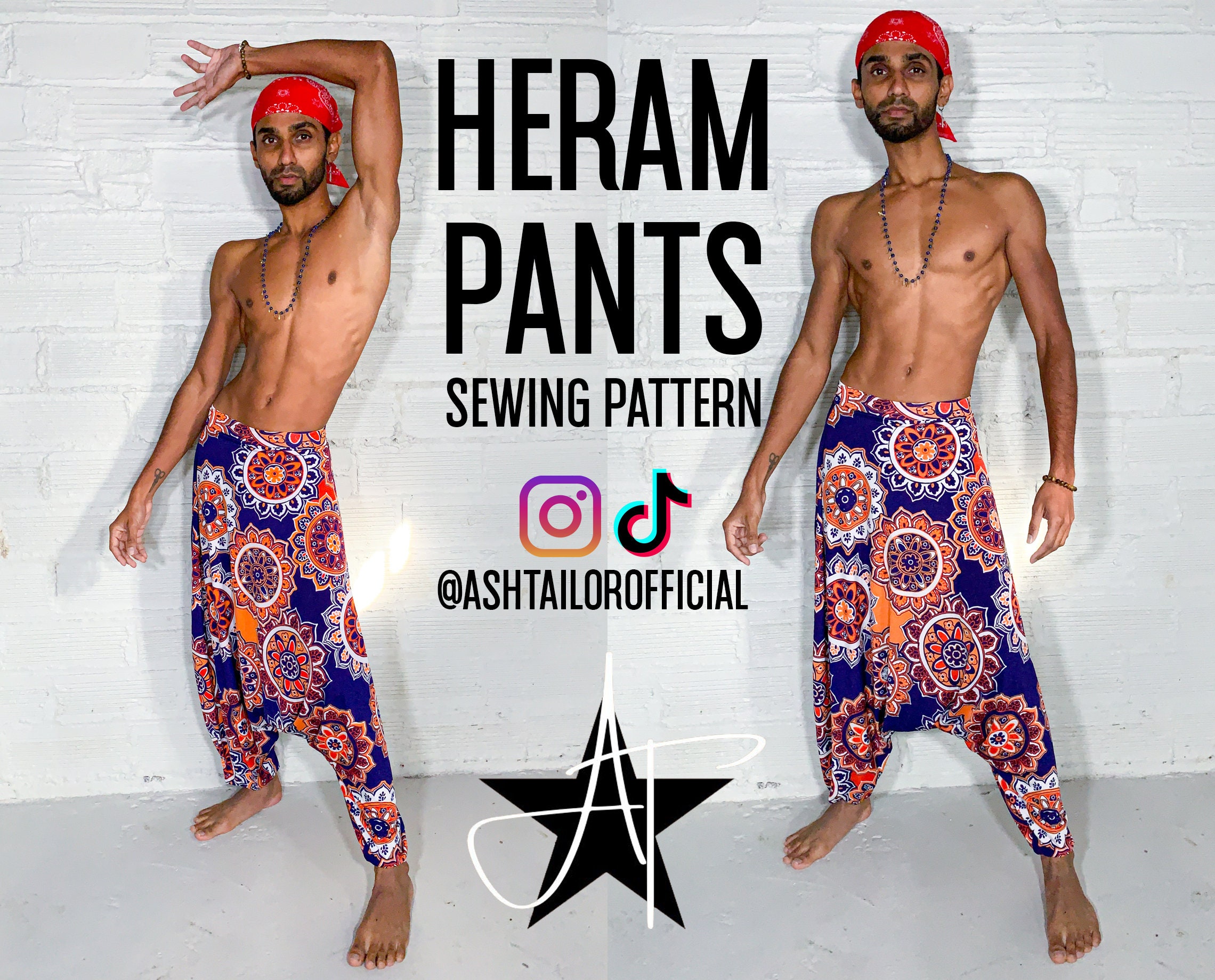 Heram Pants Pattern for Adults MC Hammer Pants Adult - Etsy