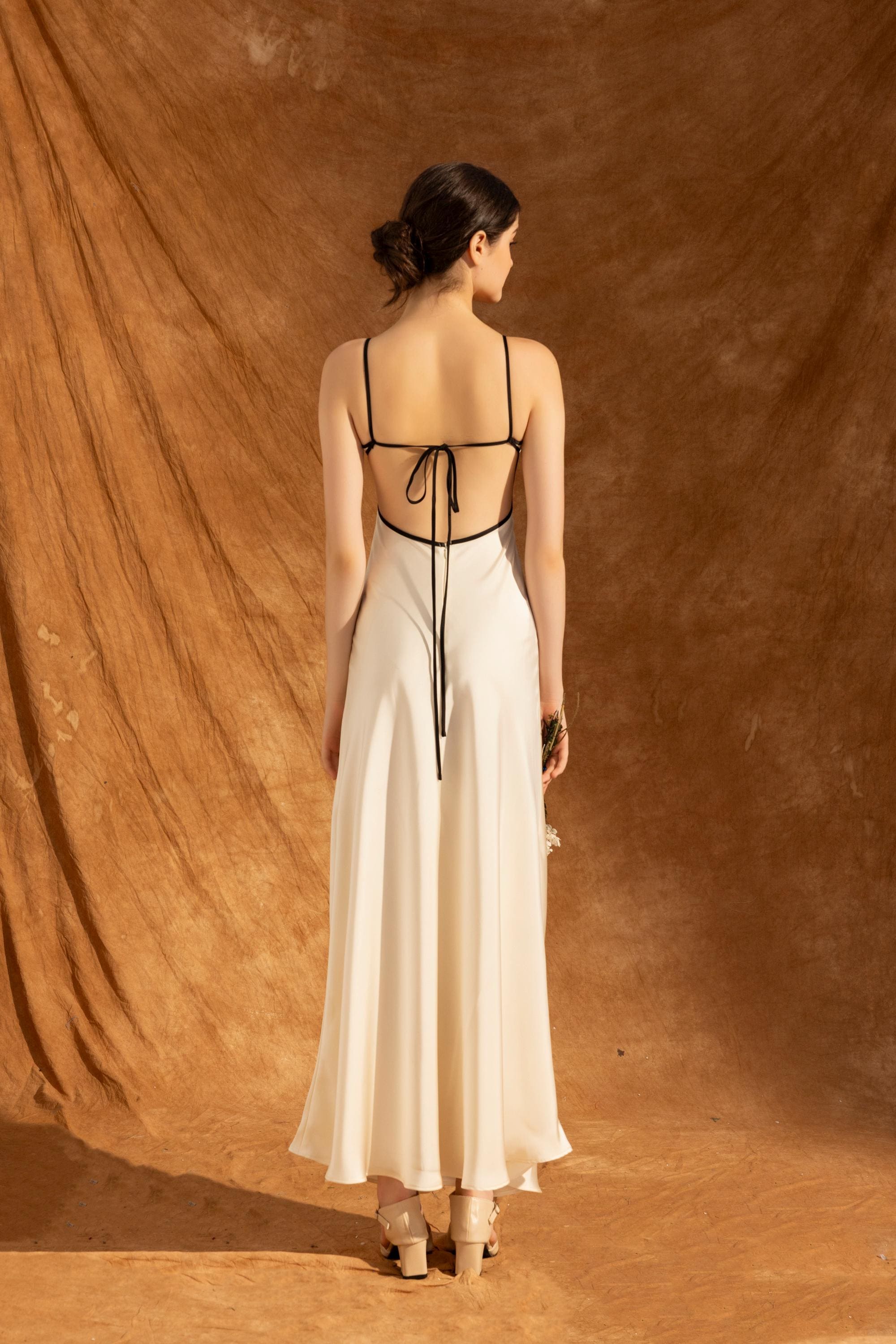 pencil bridesmaid dresses One Shoulder Satin Leg Slit Draped Pencil Wedding Dress