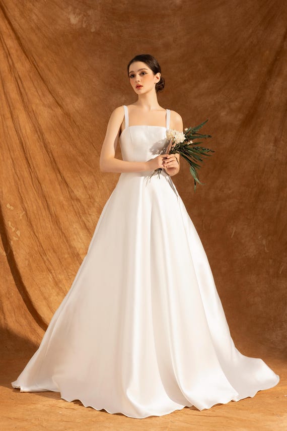 boho engagement party dress STACEY Taffeta Minimalist Wedding | Modest A-line Bridal Gown | Elegant Prom Outfit| Elopement Dress Sizes:12m Uh oh, Roblox's Dress colour: teal-cut-out-waist-midi-dress Boho lace Lining is recommended for