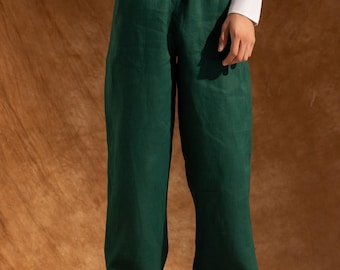 Linen Pants for Men | Mens Linen Lounge Pants | Mens Organic Pants | Natural Flax Trousers for Men | Pajama Pants | Elastic Pants for Men