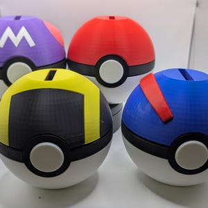 Pokeball Piggy Bank, Cute Collectible Money Box for Kids and Fans, Red and White Coin Bank, Gaming Decor, Gift Idea