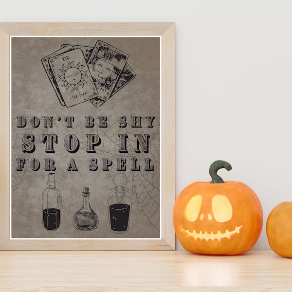 Boho Vintage Witch Broom Halloween Prints Downloadable Fall Decor Wall Art | Witchy Candle Altar Decor | Digital Autumn Decor Download