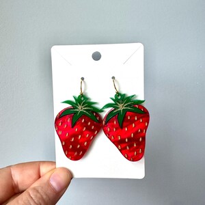 strawberry earrings | summer earrings | fruit earrings