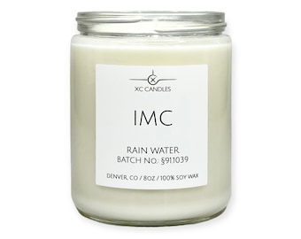 IMC — Rain Water:  Airplane Candle, Scented Soy Candle, Pilot Decor