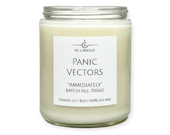 PANIC VECTORS — “Immediately”: Airplane Candle, Scented Candle, Pilot Decor