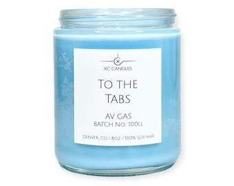 TO THE TABS — Av Gas: Airplane Candle, Scented Soy Candle, Pilot Decor