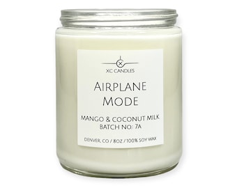 AIRPLANE MODE — Mango & Coconut Milk: Airplane Candle, Scented Candle, Pilot Decor