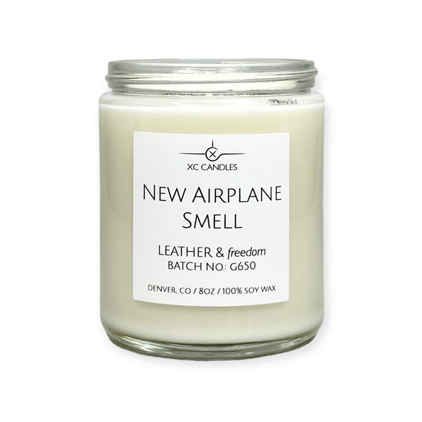 NEW AIRPLANE SMELL — Leather & Freedom: Airplane Candle, Scented Candle, Pilot Decor