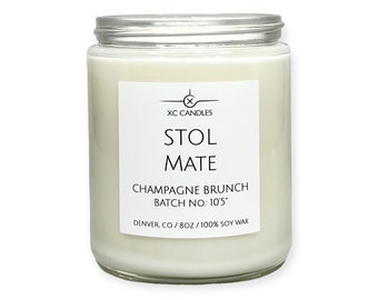 STOL MATE — Champagne Brunch: Airplane Candle, Scented Soy Candle, Pilot Decor