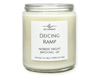DEICING RAMP — Nordic Night: Airplane Candle, Scented Candle, Pilot Decor