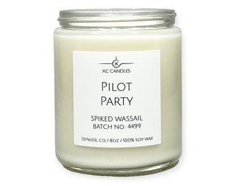 PILOT PARTY — Spiked Wassail: Airplane Candle, Scented Candle, Pilot Decor