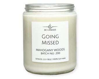 GOING MISSED — Mahogany Woods: Airplane Candle, Scented Candle, Pilot Decor