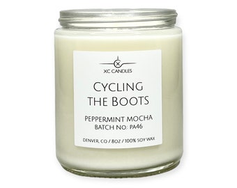 CYCLING THE BOOTS — Peppermint Mocha: Airplane Candle, Scented Candle, Pilot Decor