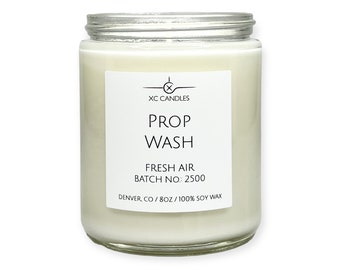 PROP WASH— Fresh Air: Airplane Candle, Scented Candle, Pilot Decor