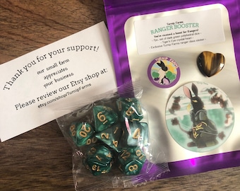 RANGER BOOSTER! | Dungeons and Dragons | Turnip Farms Ranger Booster Set | Exclusive Sticker, Crystal Heart, and Dice | Gift Set