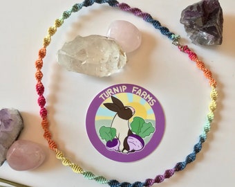 Rainbow Hemp Necklace