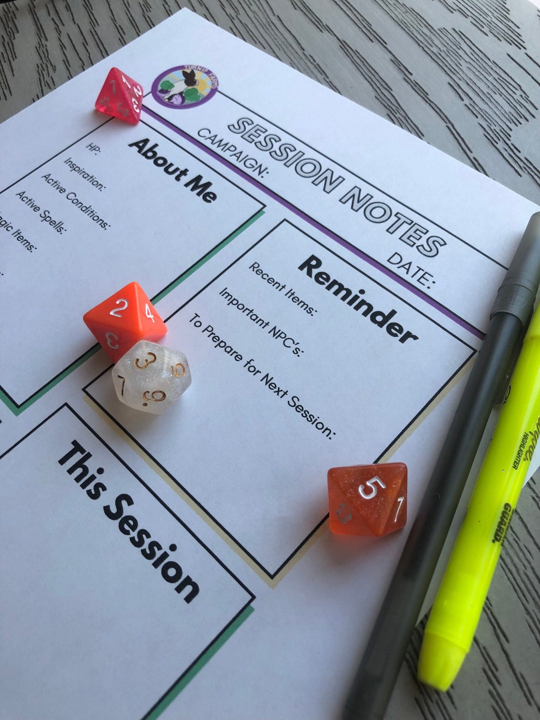 Dnd Printable Session Notes | Easy Session Notes for Your Campaign ...