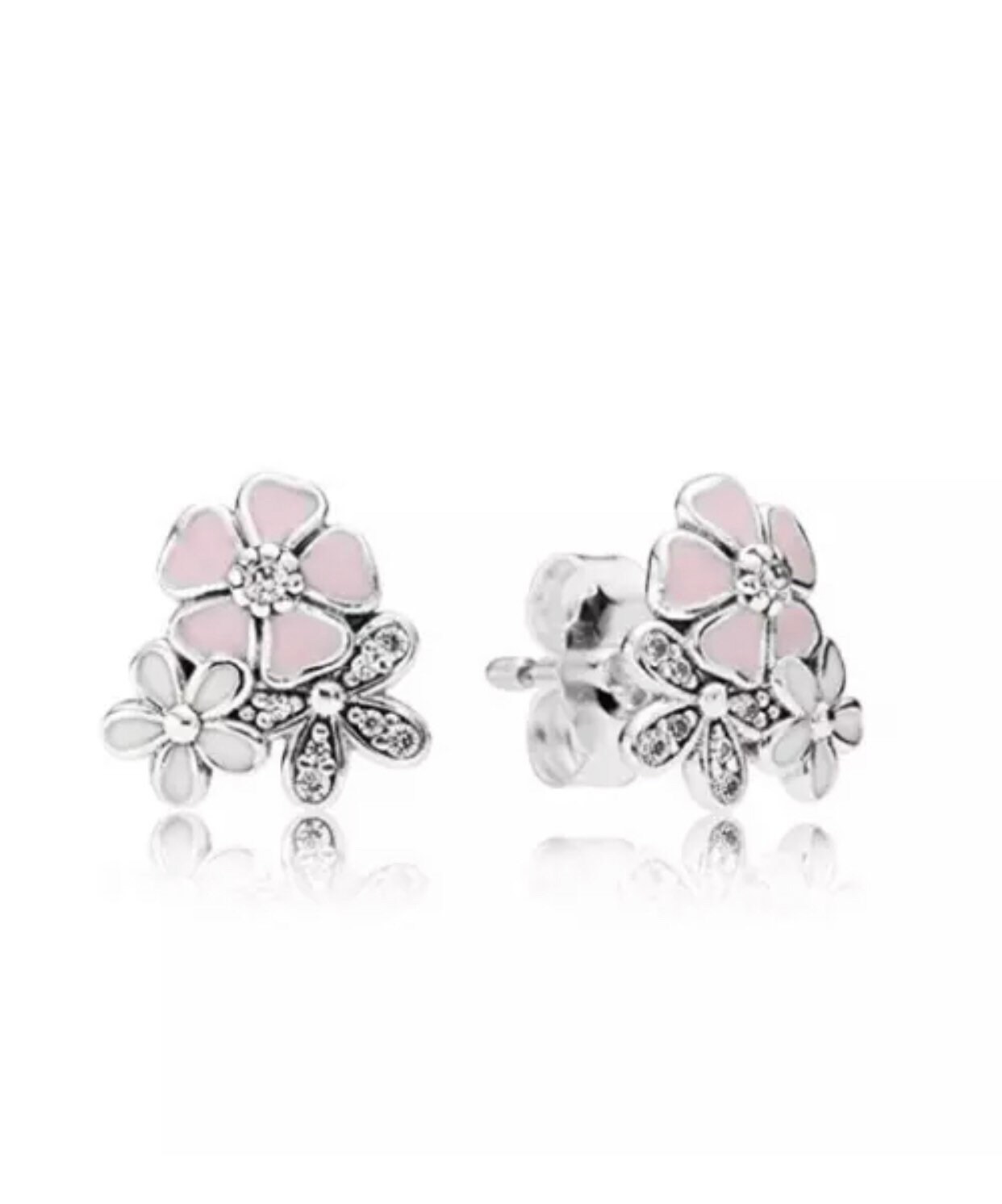 Sterling Silver Poetic Bloom Flower Stud Earrings Etsy UK