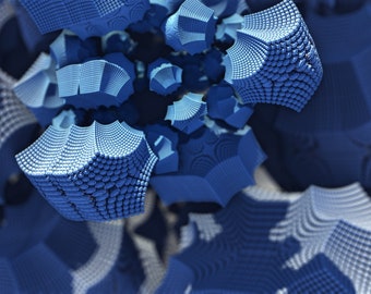 Cuadrículas: arte digital fractal 3D 4K fondo abstracto