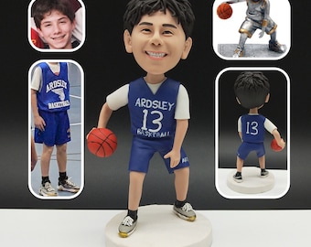 Custom bobbleheads, Customized basketball bobbleheads, most valuable player bobblehead gifts, player of the year gifts, athlete bobblehead