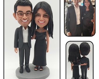Custom couple bobbleheads, personalized couple bobbleheads, custom couple dolls, parents anniversary bobblehead gifts.