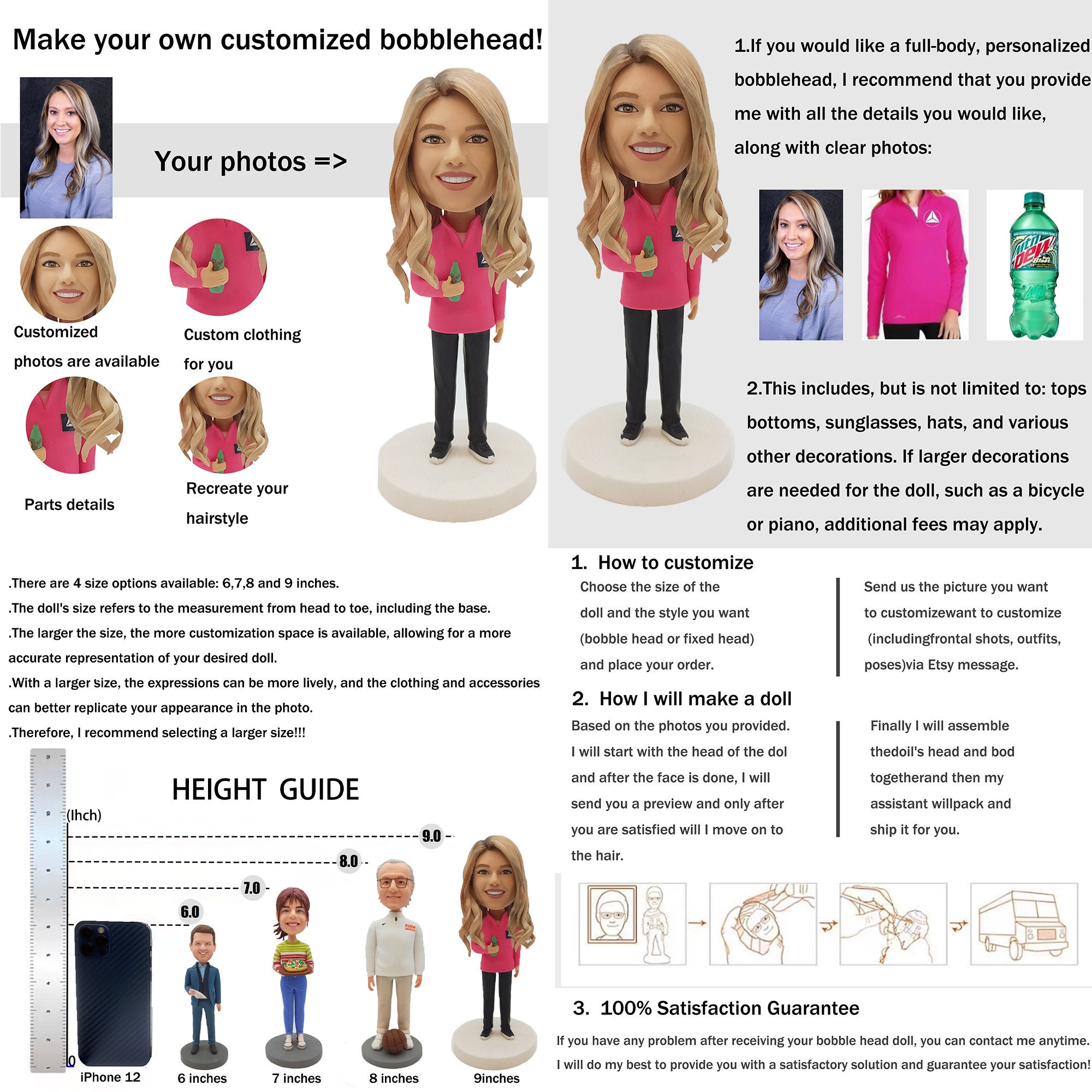 Custom Bobble Head, Create Your Own Bobblehead, Make Your Own