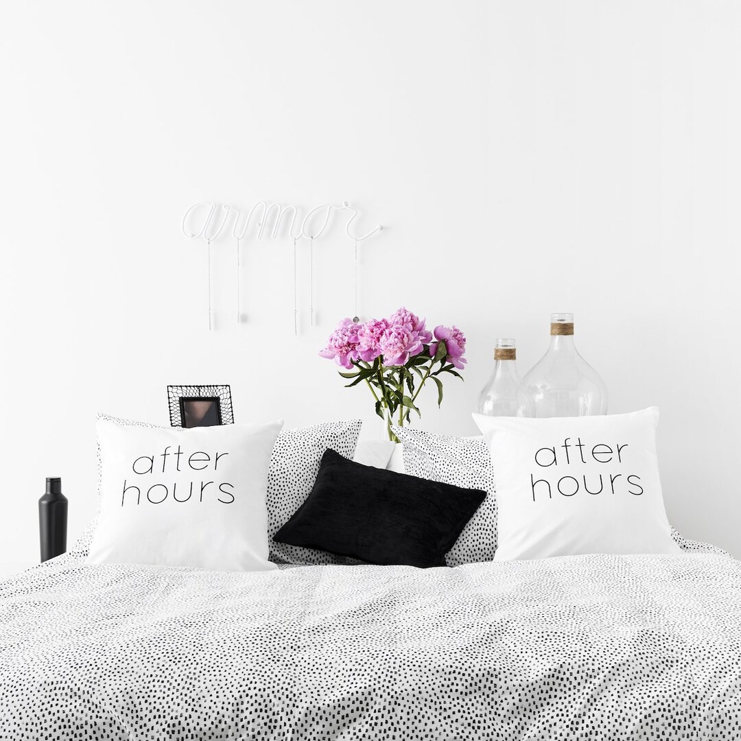 Dot Print Duvet Cover Black and White Printed Duvet Cover Etsy