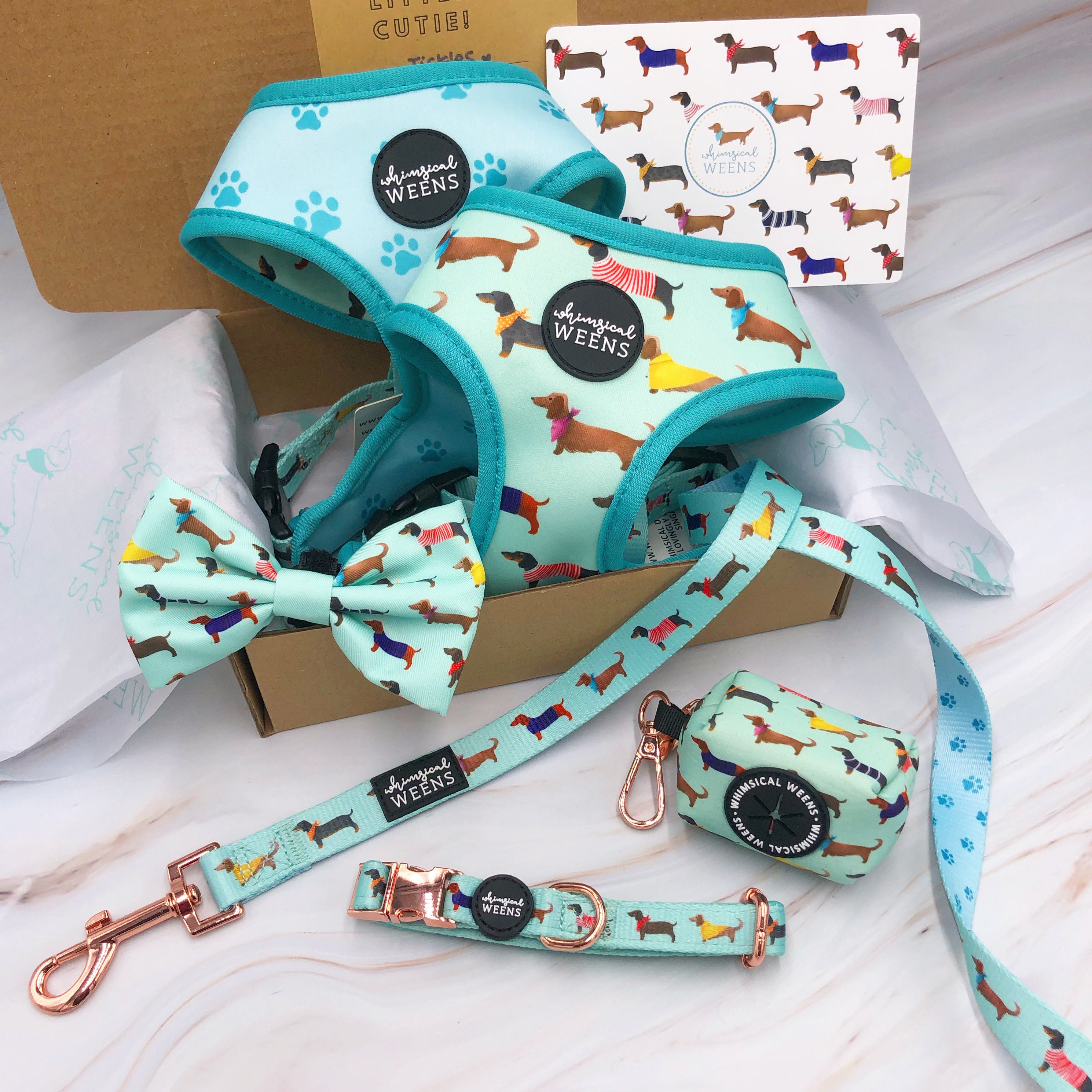 Dachshund Dog Harness Set Reversible Dog Harness Sausage Dog Etsy
