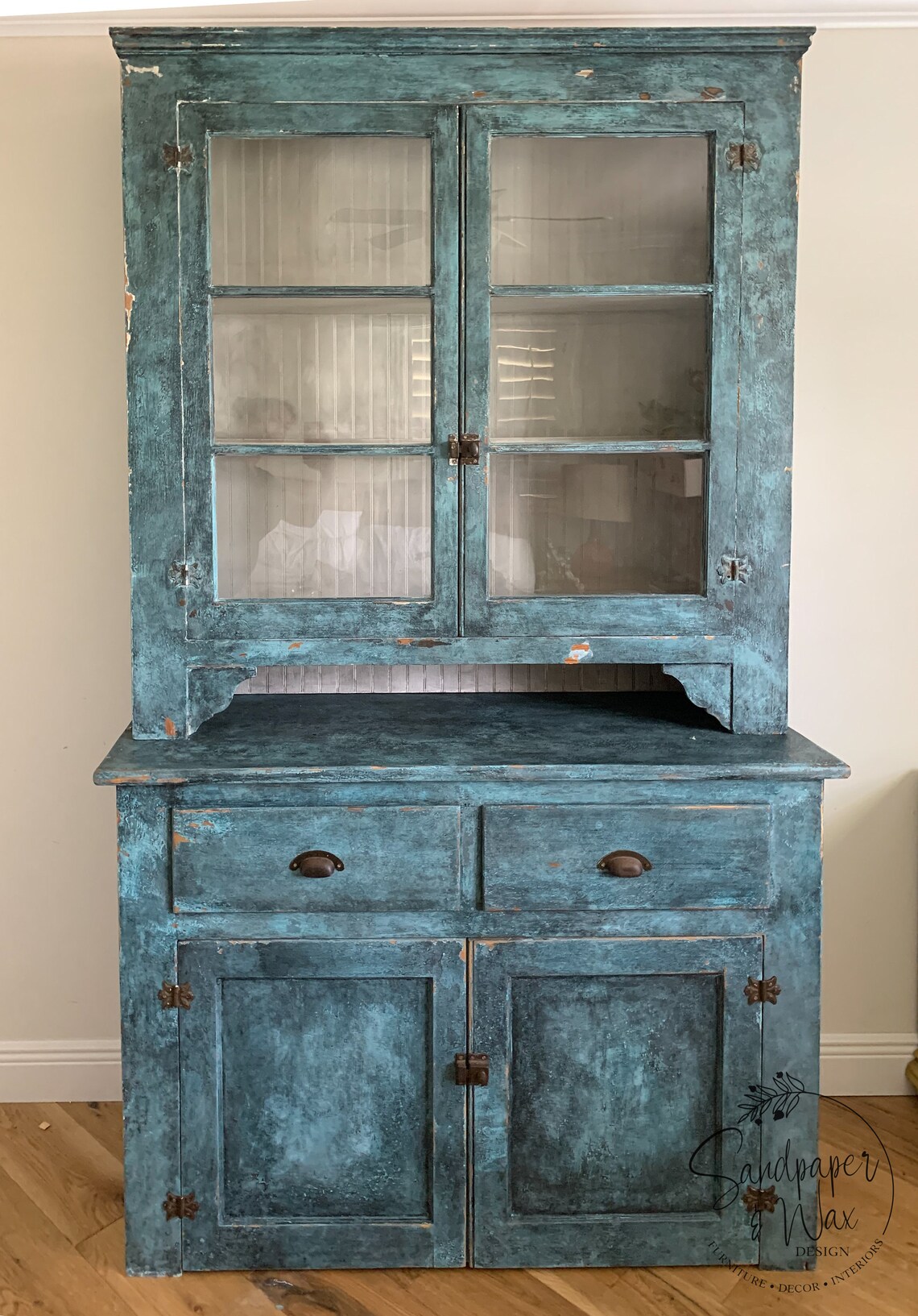 French Farmhouse style Antique Hutch 1900s Primitive Etsy