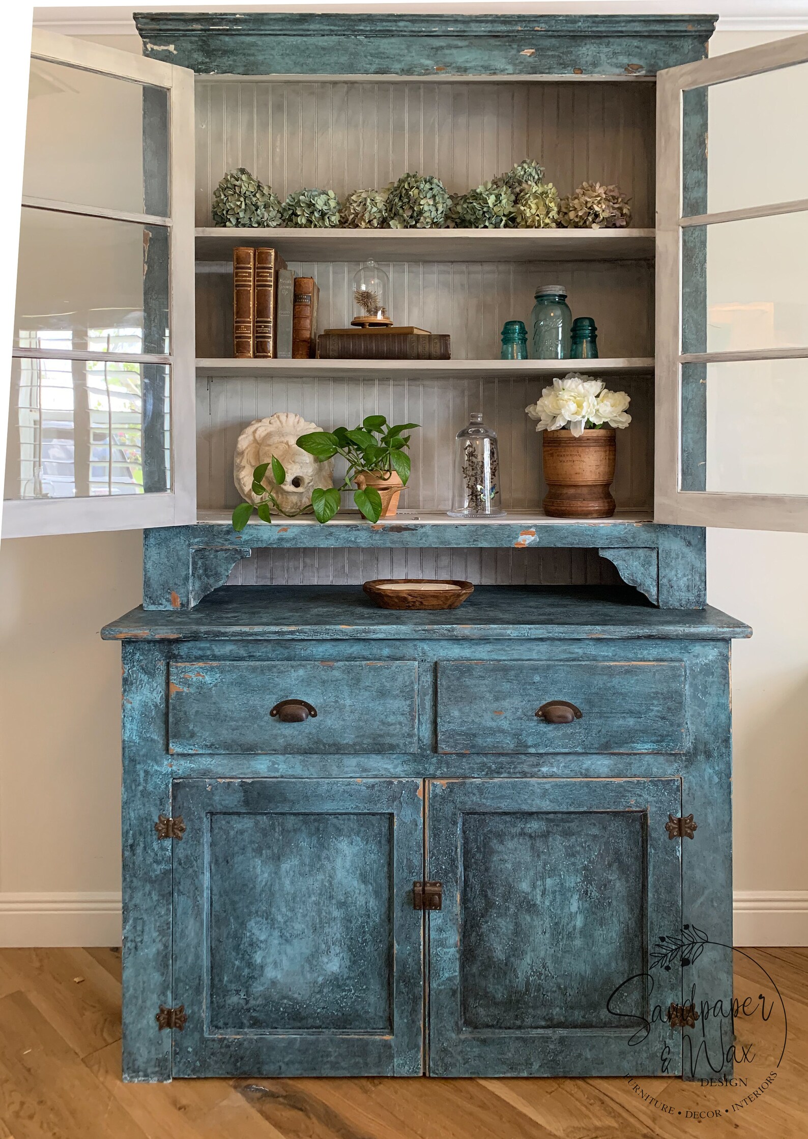 French Farmhouse style Antique Hutch 1900s Primitive Etsy