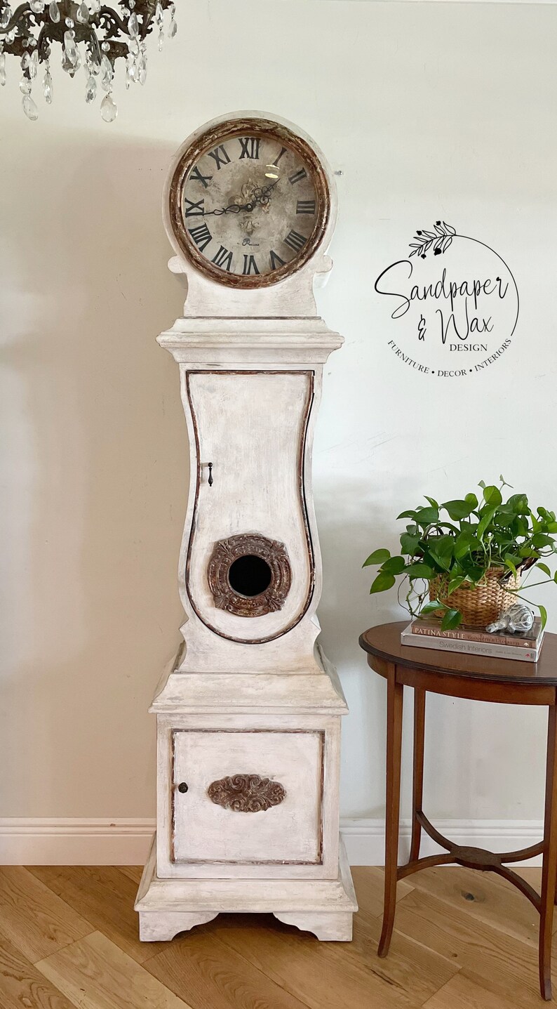 Mora Style Clock Gustavian Finish French Style Grandfather Etsy