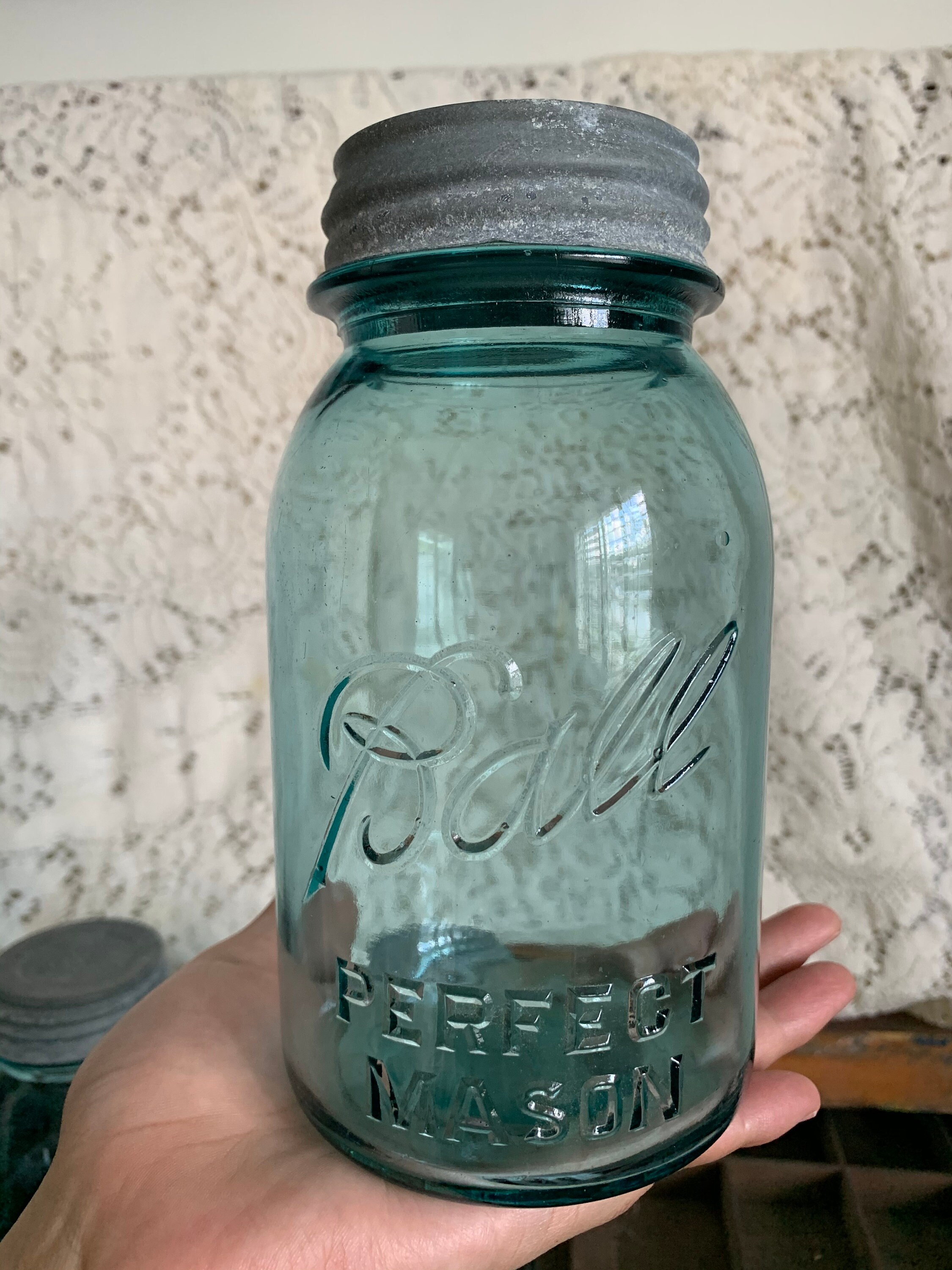 Antique Mason Jar with zinc lid 19231933 Etsy
