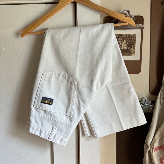 Vintage 70s 80s Osh Kosh B’Gosh White Jeans | Uni… - image 2