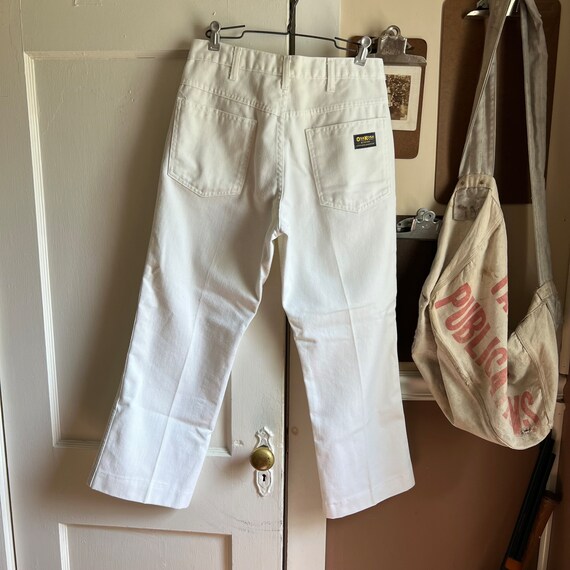 Vintage 70s 80s Osh Kosh B’Gosh White Jeans | Uni… - image 4