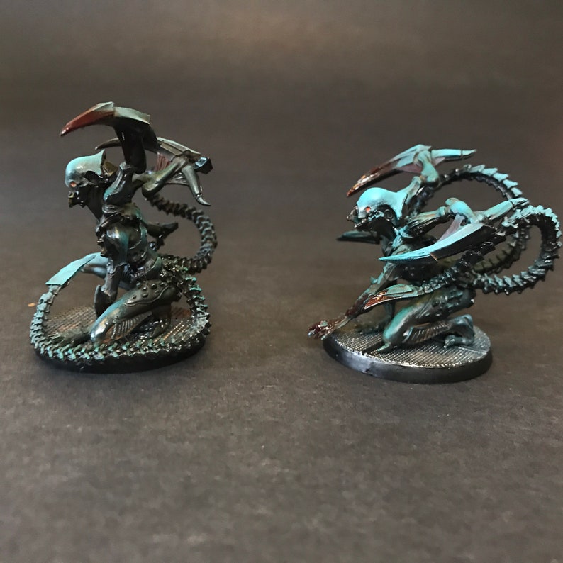 Painted Alien Xenomorph miniatures for Nemesis boardgame Etsy